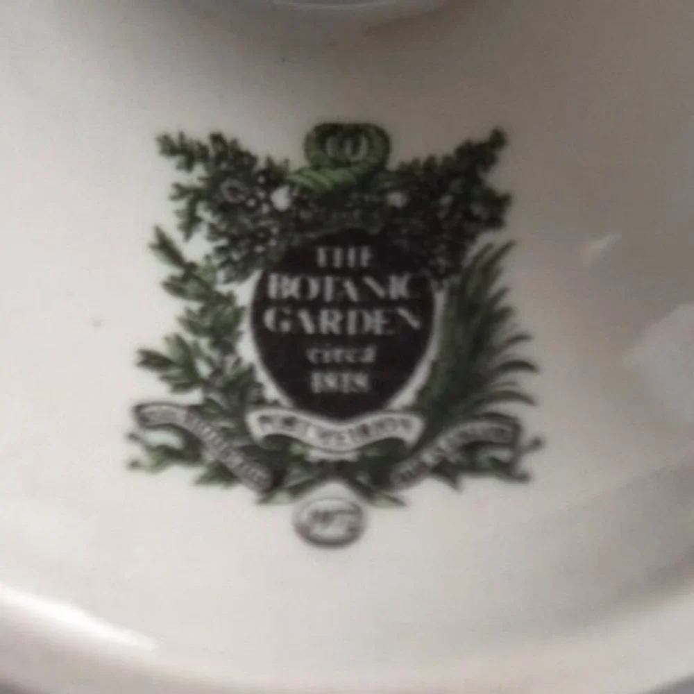Portmeirion Egg Cup Set of 2 White Botanic Garden Floral Butterfly Britain